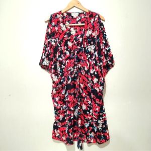 DKNY Silk V-Neck Cover Tunic  Dress